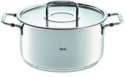 OLLA 20cm 3.6L ACERO PULIDO INDUCCION SUPERTHERMIC TAPA VID.