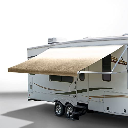 RecPro Ersatz-Markise für Wohnmobile, Vinyl, 6 m, Hellbraun, Breite Größenoptionen, 243,8 cm Länge, 1,9 cm Durchmesser, Perlenkordel aus hochwertigem Vinyl (6 m)