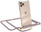 EAZY CASE Handykette kompatibel mit iPhone 11 Pro Handyhülle mit Umhängeband, Handykordel mit Schutzhülle, Silikonhülle, Hülle mit Band, Stylische Kette mit Hülle für Smartphone, Bordeaux Camouflage