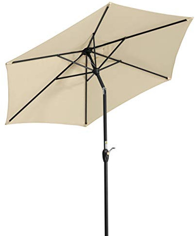 Schneider Bilbao - Pantalla para Cortar, Color Natural, Aprox. 220 cm, 6 Piezas, sombrilla Redonda.