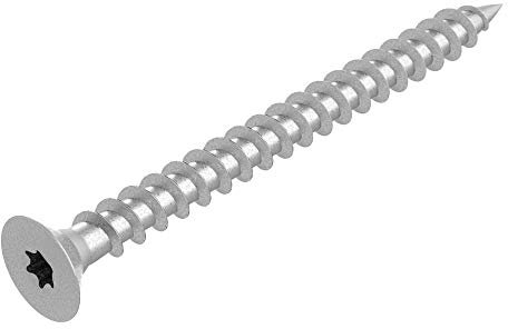 Vite SECCARO per truciolare 4 x 50 mm, acciaio zincato, vite per legno con filettatura totale, TX/esalobata, 150 pezzi