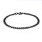 Made by Nami Herren-Armband aus Edelstahl - Silber-Armband Männer in versch. Größen & Farben - Cuban Link Armkette - Dezenter Herren-Schmuck - Geschenk-Idee für Ihn (Schwarz, 22cm, 4mm)