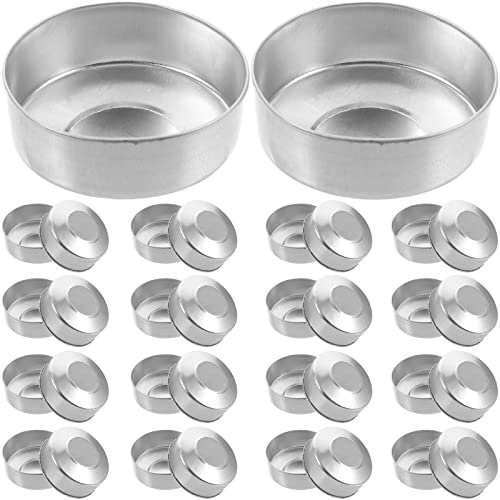MAGICLULU Tealight Jar Holder 500Pcs Aluminum Tea Light Multipurpose Silver Case Lightweight Tea Light Tins Empty Case for Candle Making Supplies Candie Making Tin Tealight Cups