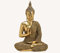 Wurm Buddha Figur 48cm Großer Goldener Sitzender Thai Budda Statue Abhaya Mudra Geste