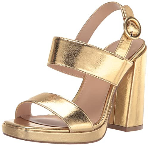 Madden Girl Damen Mine Sandale mit Absatz, Bright Gold, 39.5 EU