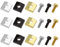 EMSea 9 Sätze E-Gitarren-Kontermutter Klemme und Schrauben für Tremolo-Brücke E-Gitarre Double Rocking Metal Block String Lock Schwarz Silber Gold