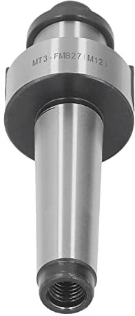 Risegun Fräsdornhalter, M12 Nutkegelfräshalter Frässpindel Adapter Unterstützung MT3-FMB27 Maschine Kegelbohrer Morse Spindel Kegelklemme für Fräser Stahl