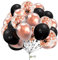 Rose Gold Black Balloons 10inch Metallic Rose Gold Birthday Balloons Pearl Rose Gold Confetti Balloons Matte Black Balloons Party Birthday Baby Shower Wedding Party Decoration 30 Pack