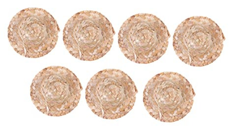 VILLFUL 10 Stück 5,4 cm Handgefertigter Mini-Strohhut Kreative Handgewebte Puppe Zarte Dekorative Kleine Strohhüte Für DIY-bastelschmuck Kleidungsmaterial