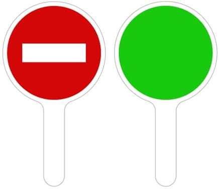 RAQUETTE STOP PICTO/VERT. PALETTE DE SIGNALISATION STOP PICTO/VERT. RAQUETTE CIRCULATION DU PUBLIC. PANNEAU SIGNALISATION AIDE AU TRAFIC. PANNEAU K10