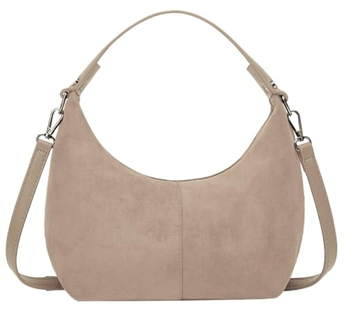 Wildleder-Halbmond-Tasche für Damen, 2024, Retro, Wildleder, lässig, für den Herbst, Arbeit, Handtasche, Schultertasche, lässige Tragetasche, Unterarm-Geldbörse