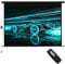 INMOZATA Motor Leinwand Beamer Elektrisch 247cm, Bild 221 x 124 cm(100 Zoll), Format 16:9, Fernbedienung, Deckenmontage & Wandmontage Projektor Leinwand für Heimkino Büro Schule Präsentationen-Schwarz