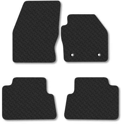 Ford C-Max (2011-2015) 5mm Rubber Car Mats | Heavy Duty Rubber Tailored Fit Floor Mats Full Coverage Durable Waterproof Accessories Easy Clean Anti Slip Made in the UK