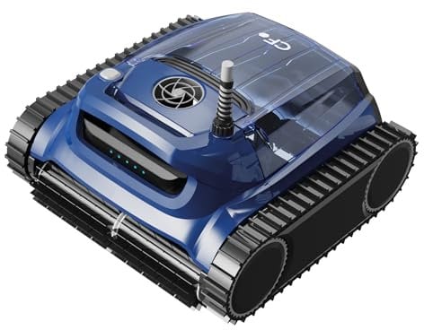Elektrischer Poolroboter CF 600 CL, vollautomatisch, für Boden & Wände, mit Fernsteuerung & Timer-Funktion, für bis zu 200m², 3 Reinigungsmodi, Kabellänge 18 m, 460 mm x 420 mm