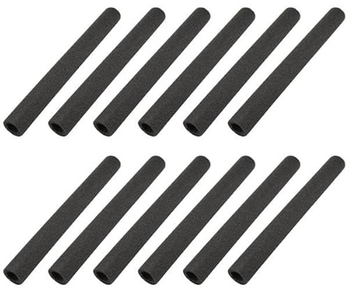 Tagtight Lot de 12 Tubes en Mousse pour Barre de Trampoline, Housses de Protection, Coussins de Rembourrage, Noir