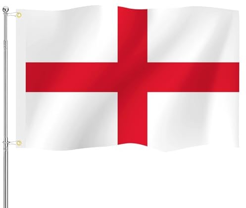 England Flagge • Premium england nationalfahne 90x150 cm Mit Messingösen Für Innen & Außen Wetterfest & 100% Polyester - Ideal für alle Engländer & Flaggen-Liebhaber