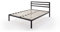 Robas Lund, Bett, Metallbett, Hans, Bettgestell inkl. Lattenrost, schwarz, 140 x 200 cm, 89005MS2