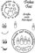 Stempel Clear von EFCO, Frohes Fest 2, A7 / 74 x 105 mm, 8 - teilig, transparent