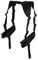 HWZ Tactical Universal Double Draw Shoulder Holster,Adjustable Elastic Band Women Men (black)