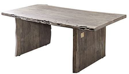 MASSIVMOEBEL24.DE Couchtisch Akazie 120x60x45 Akazie grau lackiert Pure Acacia #427