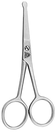 ARSUK Ciseaux pour Moustache Barbe Nez Oreille Cheveux Sourcils - Toilettage pour Hommes Coupe Façonner Coupe - Fabriqué en Acier Inoxydable Professionnel (Ciseaux Nez et Oreilles)