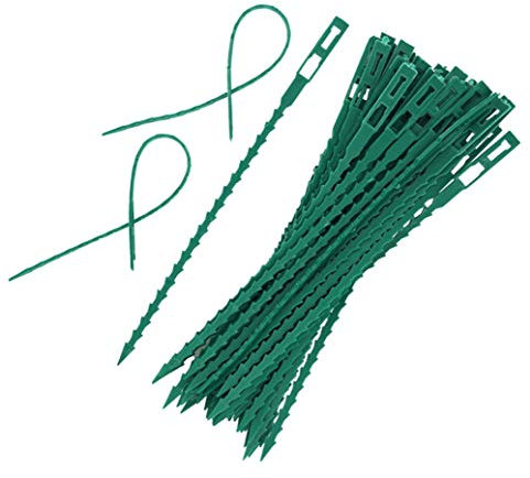 100 piezas de correas de encuadernación de jardín reutilizables para estacas de plantas, tomates, árboles, vid fija