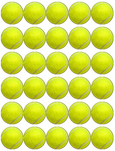 30 Tennisbälle, Cupcake-Topper, essbares Oblatenpapier, Feenkuchenaufsätze, Geburtstagstorten