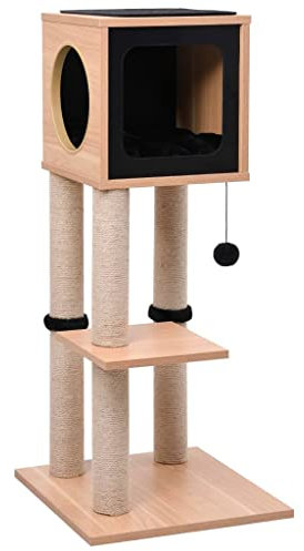 vidaXL Arbre à Chat avec Tapis à Gratter en Sisal 90 cm Griffoir Grattoir