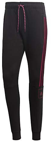 adidas M 3S Tape Pants, Pantaloni Unisex-Adulto, Nero/Viola (bayint)
