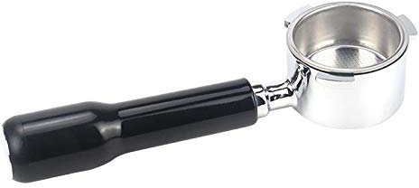 Fenteer Reemplazo de Portafiltros Sin Fondo de Café para Cafetera para DELONGHI de 51 Mm - Mango de plástico Negro