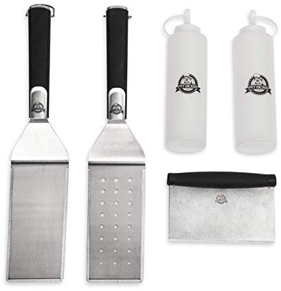 PIT BOSS 20010 5-teiliges Zubehör Grillwerkzeug-Set, schwarz