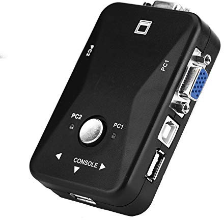 Commutateur KVM, Adaptateur de Partage vidéo ABS USB 2.0 VGA Switcher pour Win3X, pour / 98 / 98SE(2 Ports)