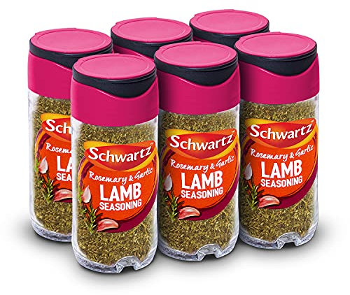 Schwartz Rosemary and Garlic Lamb Seasoning 38 G | Jar | Pack of 6 | Expertly Blended Mix of Mint, Garlic & Rosemary | Perfect for Lamb, Soups, Salads & Stuffing