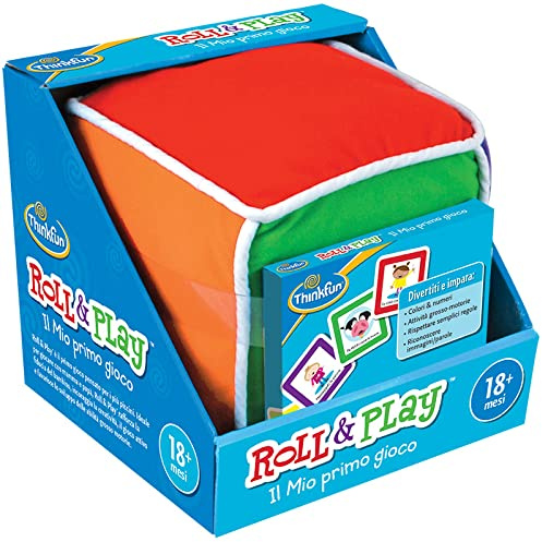 ThinkFun Ravensburger Roll&Play Soft Cube with Card Set, STEM Educational Game, 18 Months and up, Amazon Exclusive