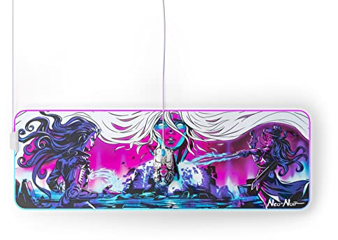 SteelSeries 63799 QcK Prism Gaming Mouse Pad - 2-Zone RGB Illumination - Real-time Event Lighting - Optimized for Gaming Sensors - Size XL - Neo Noir