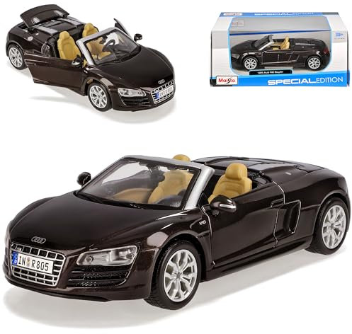 NEW A*u*d*i R8 R 8 Spyder Cabrio Braun 1/24 Maisto Modellauto Modell Auto