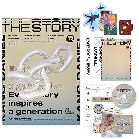 KANG DANIEL - 1st Full Album [The Story] (Non-Plot Ver.) Photo Book + CD-R + Lyrics Book + Folded Poster + Sticker + Symbol Postcard + Index Magnet + Note Card + Photo Postcard + Photo Card