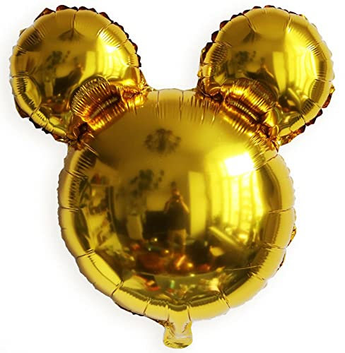 ROB'S BALLOONS Luftballon Micky Mouse Folienballon Maus Helium Party Geburtstag Deko Ballons, Muster:Gold