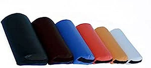 QUIRUMED Halbzylinderkissen, Maße 30 x 18 cm, Farbe Schwarz, ergonomisch, Kunstleder, Schaumstofffüllung, Massagekissen, Physiotherapie