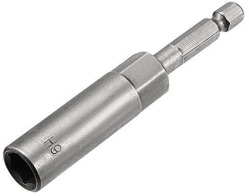 Sourcingmap 1/4 Quick-Change Hex Shank 9mm Nut Setter Driver Drill Bit, 80mm Length, Metric No-Magnetic