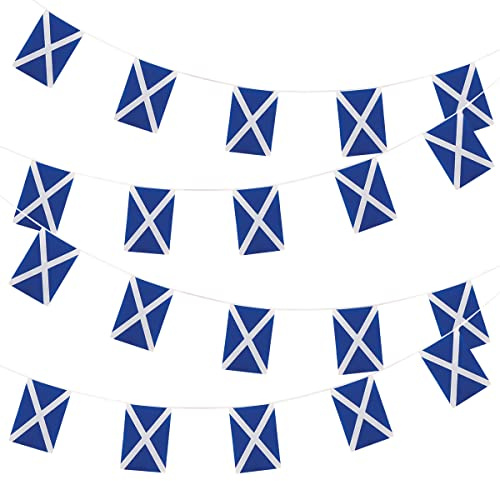 Schottland-Wimpelkette, 20 Flaggen, 31 x 20 cm/10 m