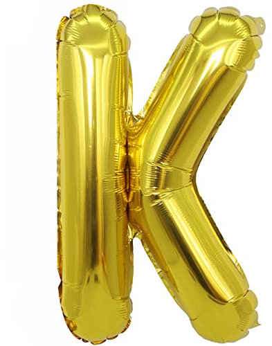 D2D | Party Balloon Buchstabe K in Gold - Größe 40 cm - Folienballon - Buchstabenballon - Geburtstagsdeko