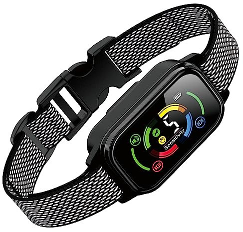 Collier Anti Aboiement-Conformes à La Nouvelle Loi 2024-Collier Vibrant,sans Choc Statique avec 5 Niveaux de Sensibilité Réglables,Rechargeable et 3 Mode Sonore,Vibration et Forte Vibration
