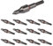 ELONG OUTDOOR 24pcs 100grn Schwarze Schraube in Praxis Breitspitzen Pfeilspitzen, Bogenschießen Bullet Field Punkte, kleine Spiel Armbrüste Compound Bögen Pfeil Tipps für Targeting üben Jagd schwarz