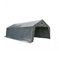 GRINDI IN THE GARDEN - Garagenzelt Carport, 4x8 m - PVC, 400x800x305 - grau - NG 5 - Lagerzelt, Unterstand, Weidezelt, Autozelt, Fahrrad- und Motorradgarage, Geräteschuppen, Gerätehaus