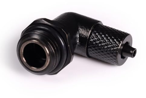 Alphacool 90° drehbar G1/4 - Deep Black Lüfter für Desktop und Server, 15 dB(A), 1 inches, Elektronik-Kühlkörper-Lüfter