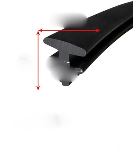 Forma a T Lega di alluminio Vetro per porte e finestre Fisso 90 Striscia di tenuta in gomma Guarnizione Gap Filler Tappo antivento Profilo in gomma-025 9x9mm