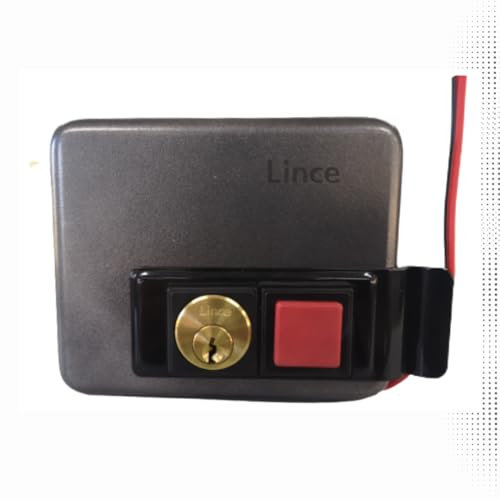 Lince - Serrure en Applique Électrique | 5140 | Main Gâuche | Certifié conforme aux normes EN 50081-1 et EN 50082-2 | Gâches Réglables | Finition en acier zingué
