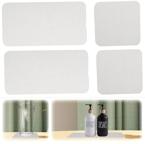 BDHI 4pcs Water Absorbent Diatomite Tray water absorbent stone for sink Fast Drying Stone Sink Tray Water Absorbing Stone for Plants, toiletries in The Modern Home(Y218-4)