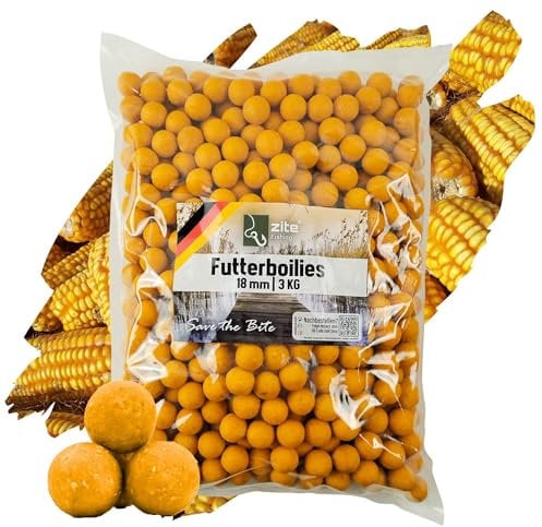 Zite Fishing Futter-Boilies Karpfen-Angeln - 3kg Karpfen-Köder 18mm zum Anfüttern - Verschiedene Aromen von Tutti Frutti bis Vanille, Angelfutter, Bolis Karpfen Boilies, Karpfenfutter